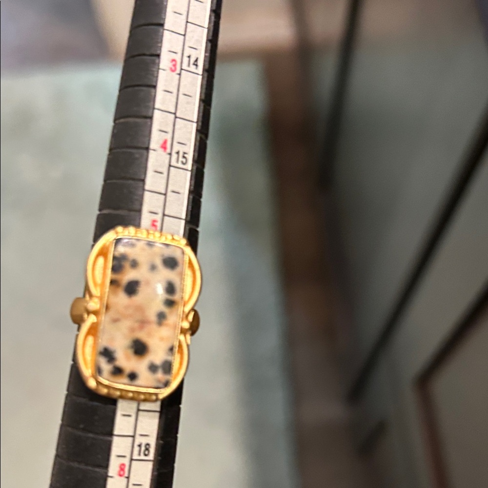 Gold and Black Spotted Ring
